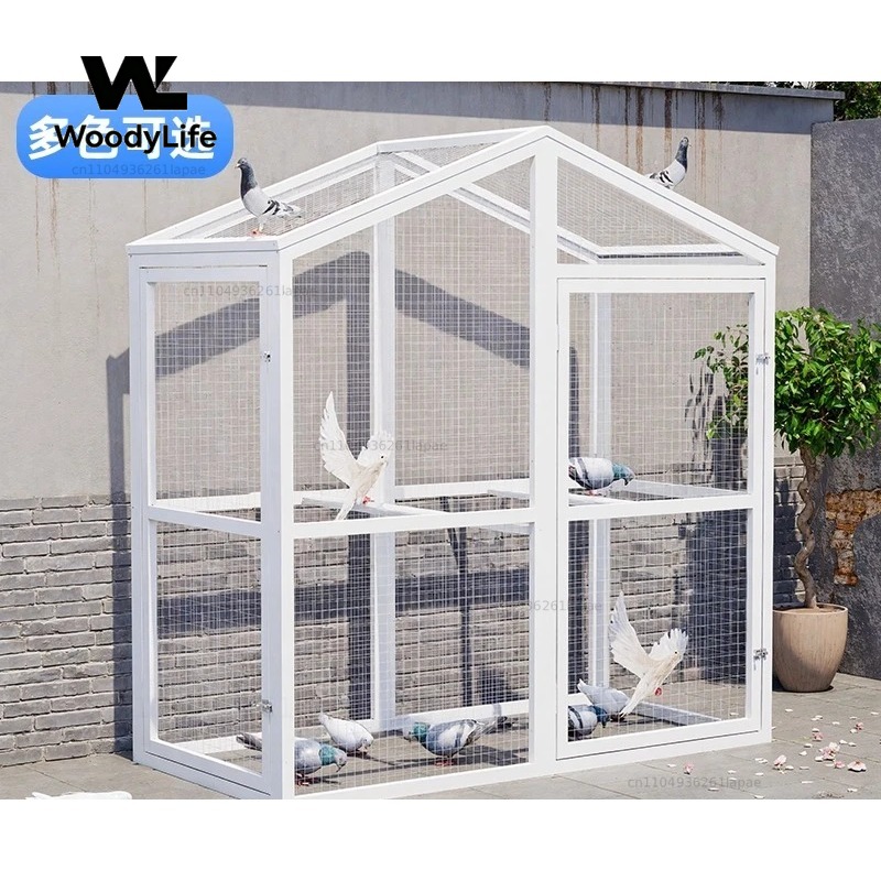 Rabbit Cage Wire - Cage extérieure pour pigeons, en bois
